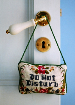 'Do not disturb' sign